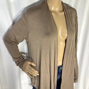 Tan Open Front Cardigan Sz L by Lavish 3/$14